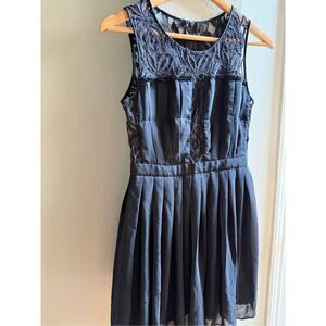 BCBGeneration Black Lace Midi Dress Size 4